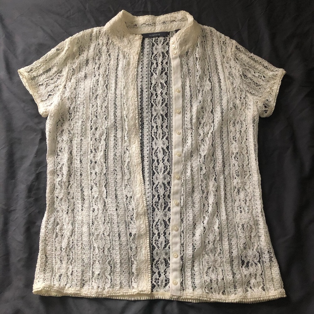 Blouse Liz Claiborne lace button down